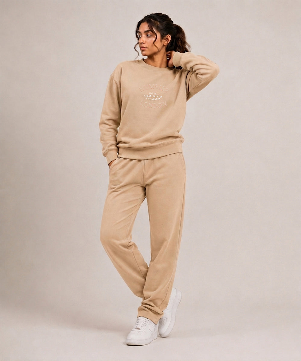 Hamster London Great British Excellence Sweatshirt & Lowers Set Beige