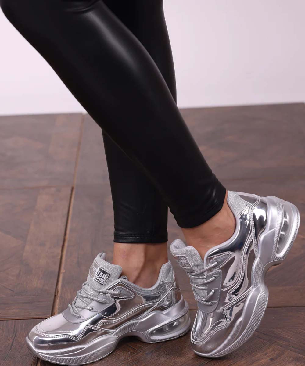 Hamster London Heli Silver Party Sneakers
