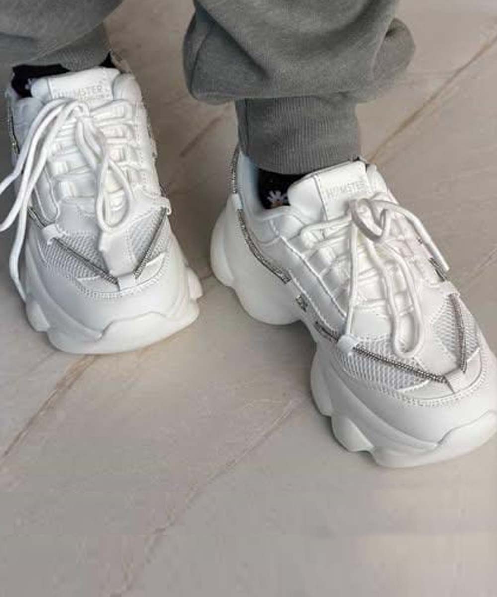 Hamster London Mousehole All White Party Sneakers