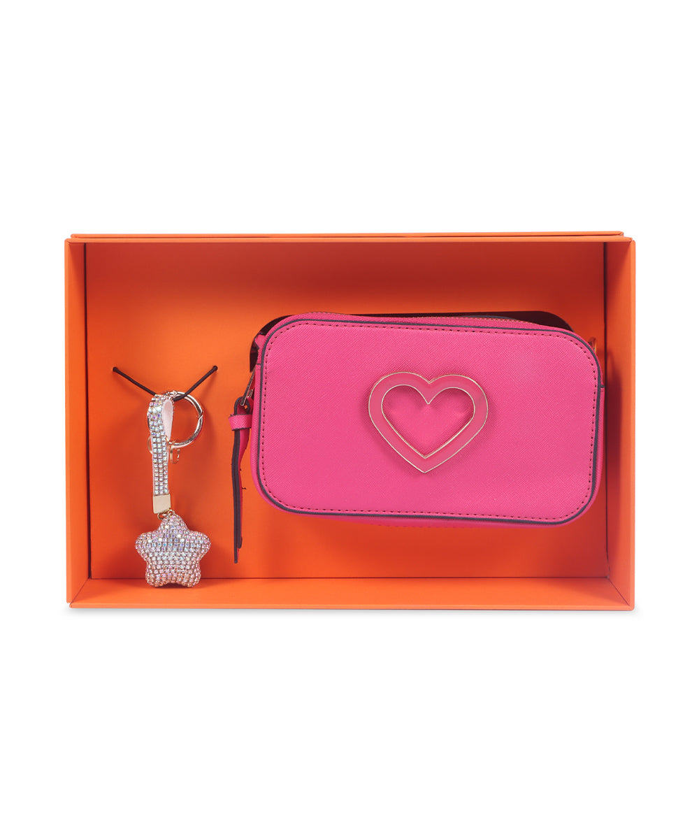 Hamster London Hot Pink Twist Sling & Charm Gift Box Set