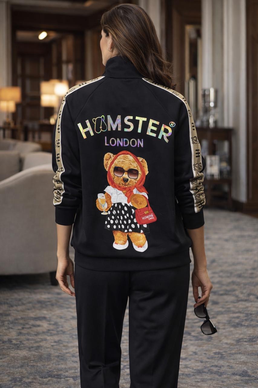 Hamster London Ted H Ted Zipper Jacket & Lower Cord Set Black