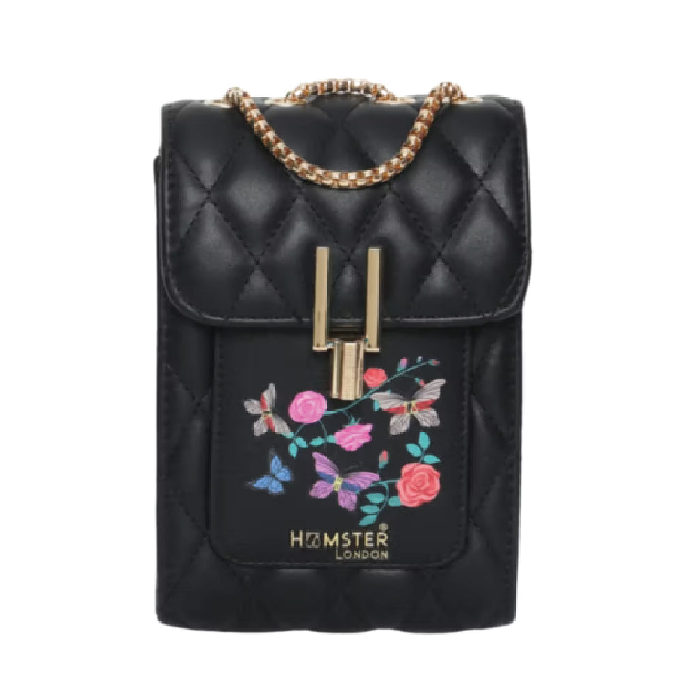 Hamster London Millionaire Oxford Phone Crossbody Bag Black