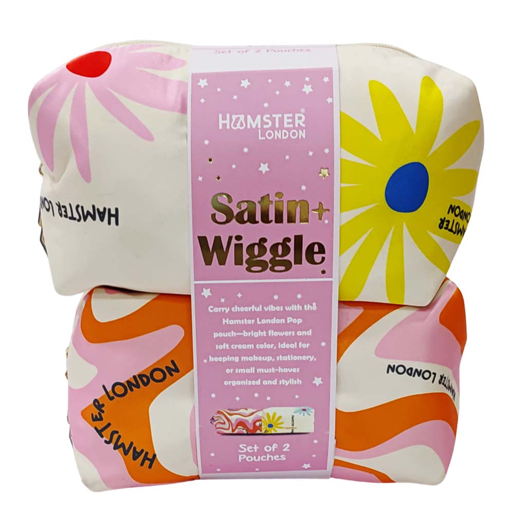 Hamster London Satin + Wiggle Pouch Combo (Set of 2)