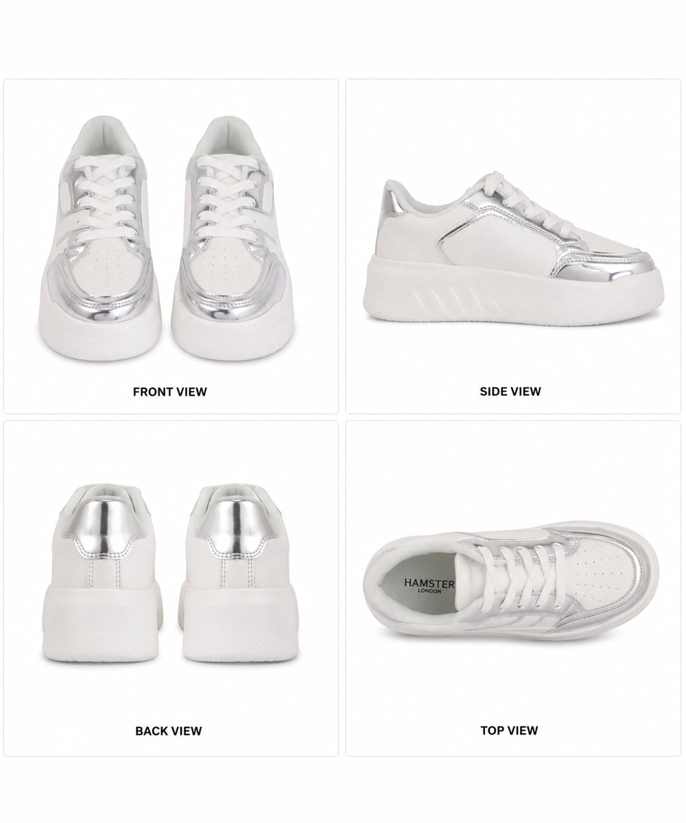 Hamster London Haven Silver Party Sneakers