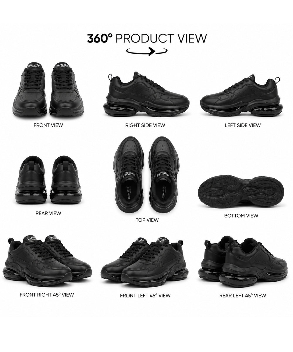 Hamster London Matte Black Party Sneakers