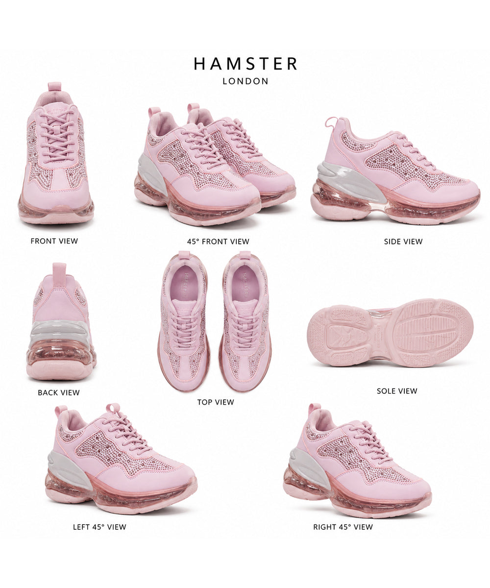 Hamster London Marcella Powder Pink Party Sneakers