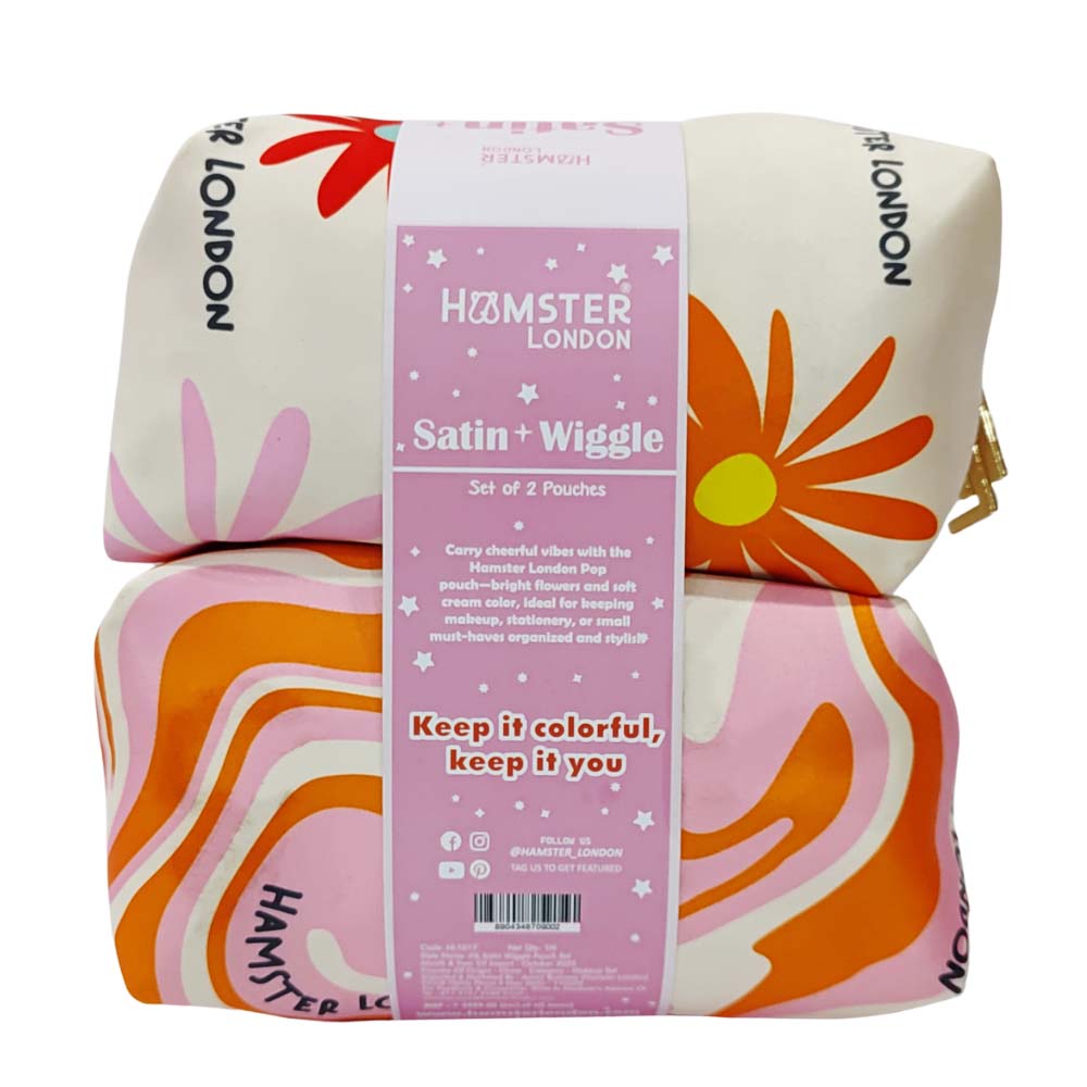 Hamster London Satin + Wiggle Pouch Combo (Set of 2)