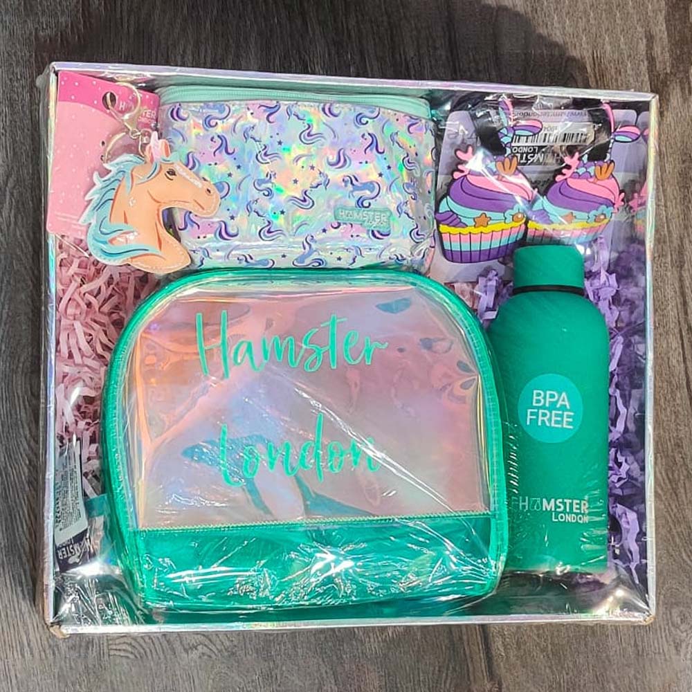 Hamster London Rakhi Hamster Shell Pouch + Waist Bag + Luggage Tag + Key Chain + Bottle