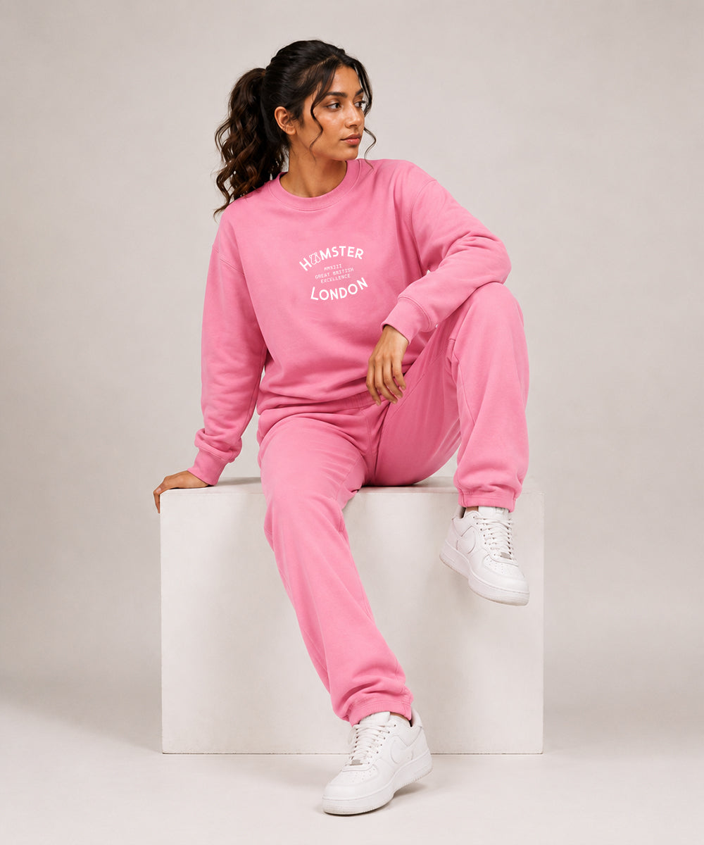 Hamster London Great British Excellence Sweatshirt & Lowers Set Pink