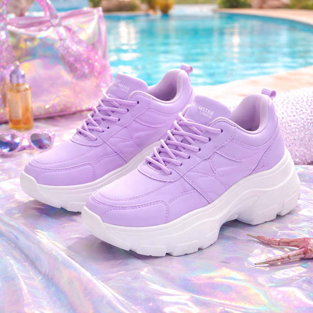 Hamster London Mousehole Purple Party Sneakers