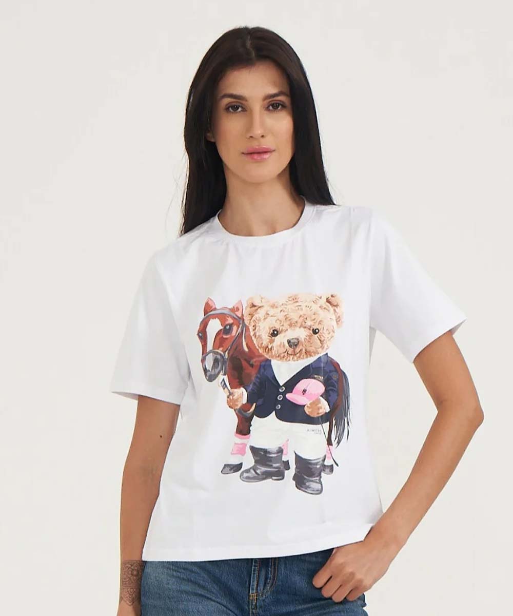 Hamster London Ted H Equestrian T-Shirt White
