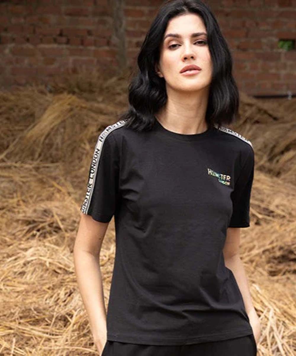 Hamster London Fashionista Tape Black Tee