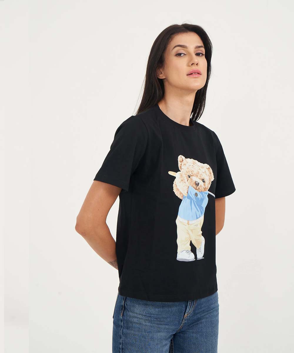 Hamster London Ted H Golden Swing T-shirt Black