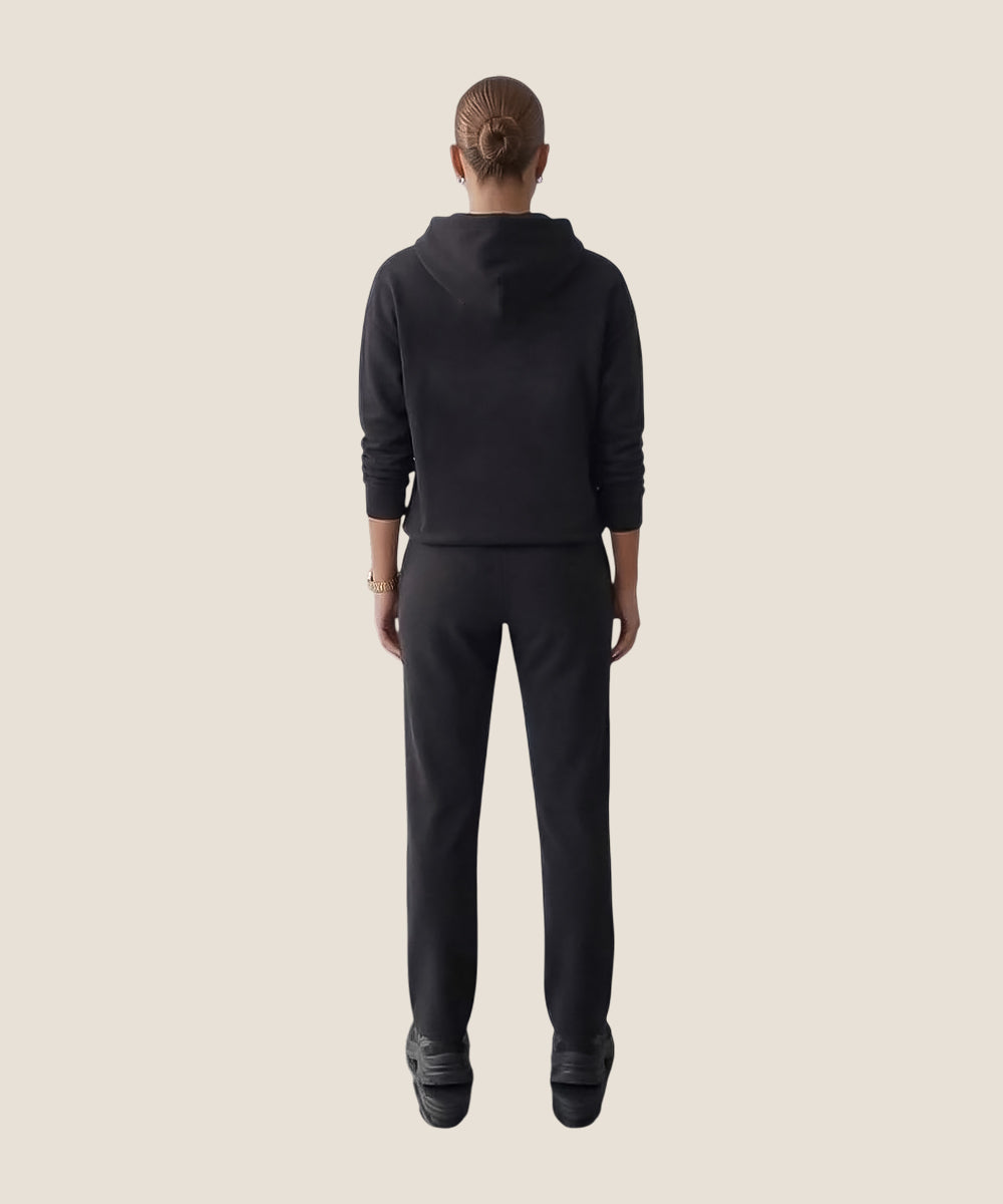 Hamster London Crowned Cozy Throne Hoodie & Lowers Set Black