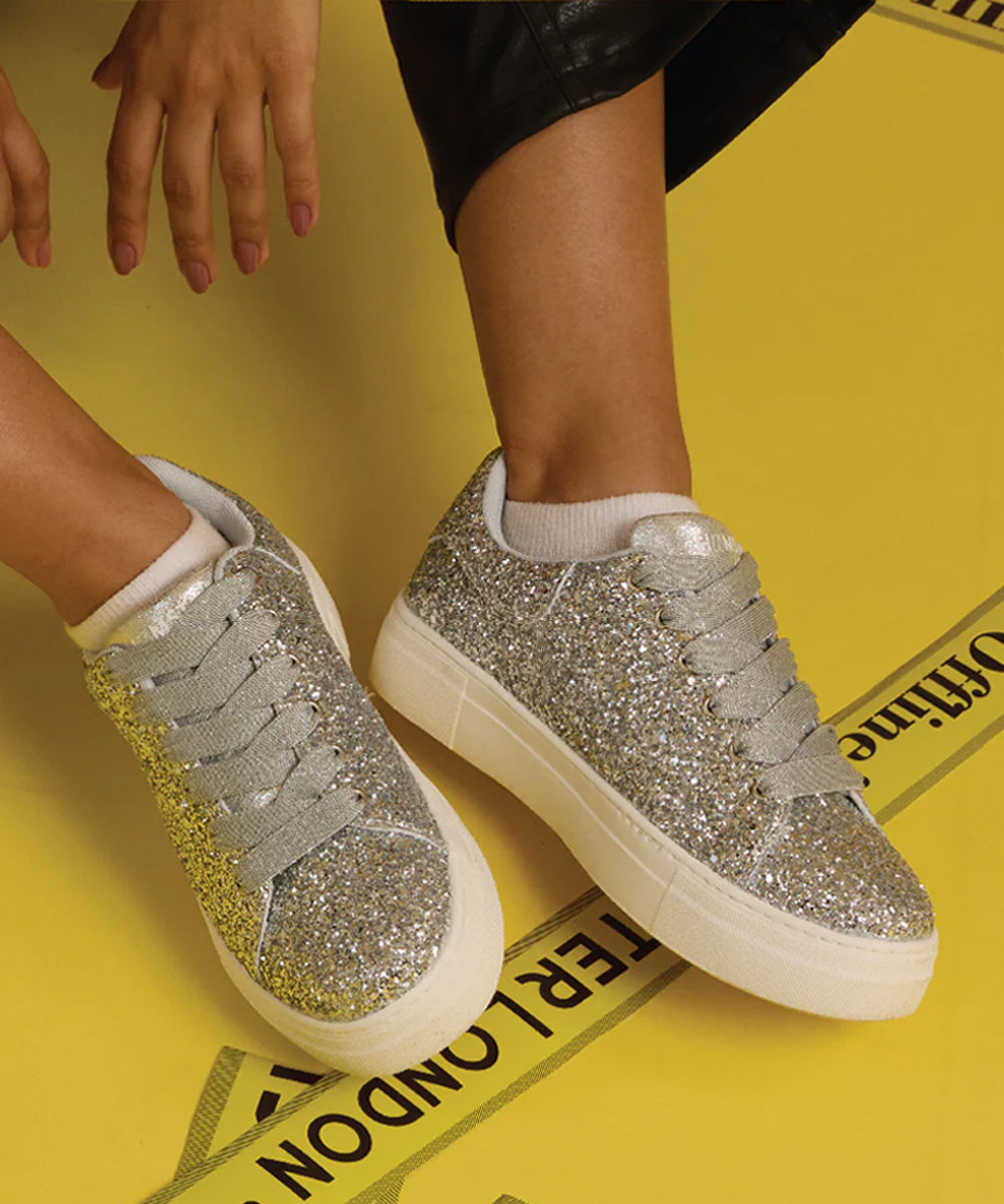 Hamster London Mousehole Silver Party Sneakers