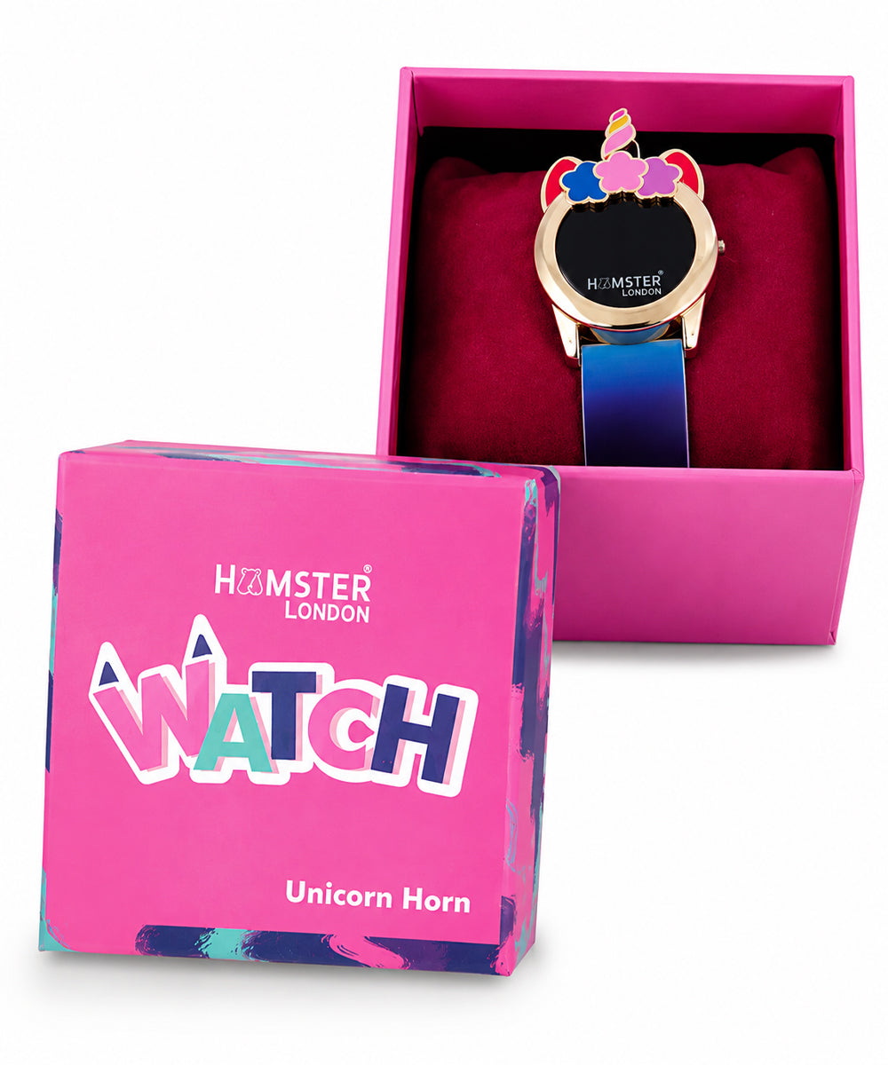 Hamster London Unicorn Princess Metal Flurry Pink Watch