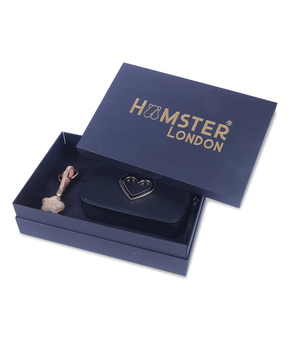 Hamster London Black Twist Sling & Charm Gift Box Set