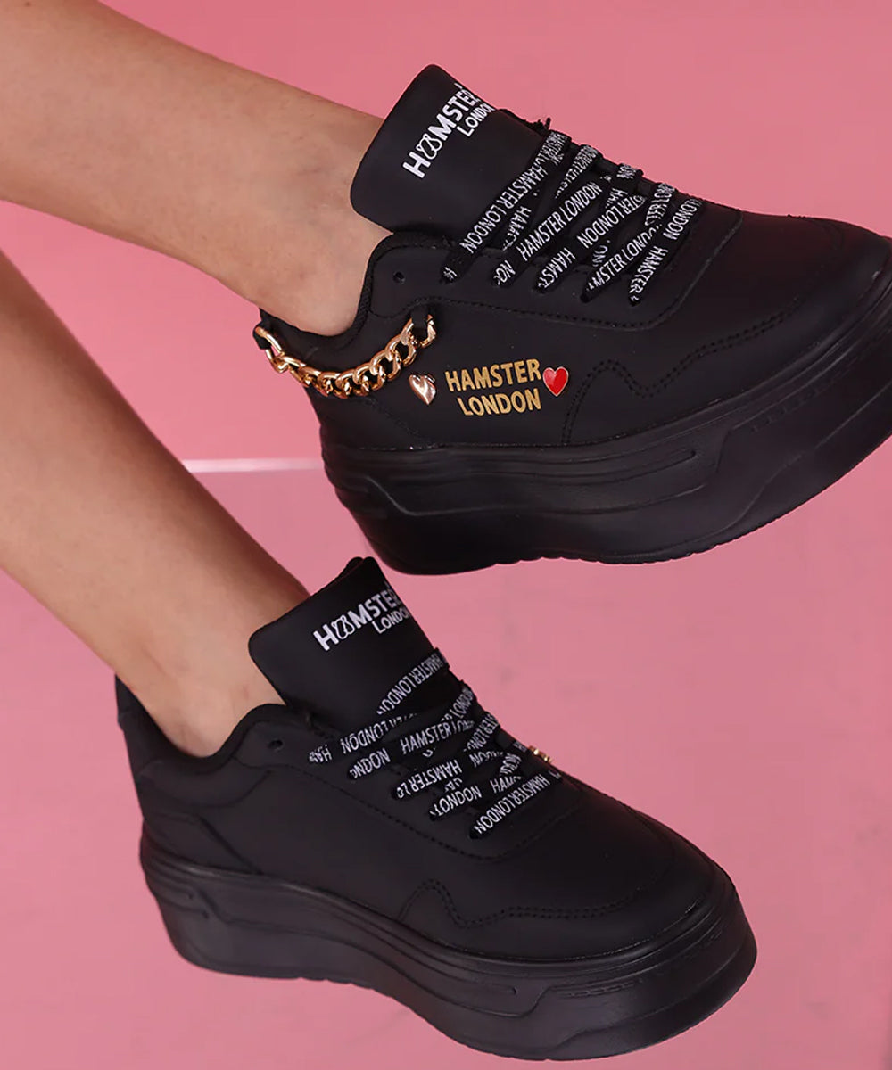 Hamster London Marcella Classic Black Party Sneakers
