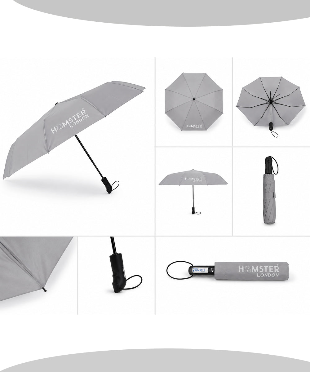 Hamster London Automatic Open & Close Pocket Folding Umbrella (Grey)