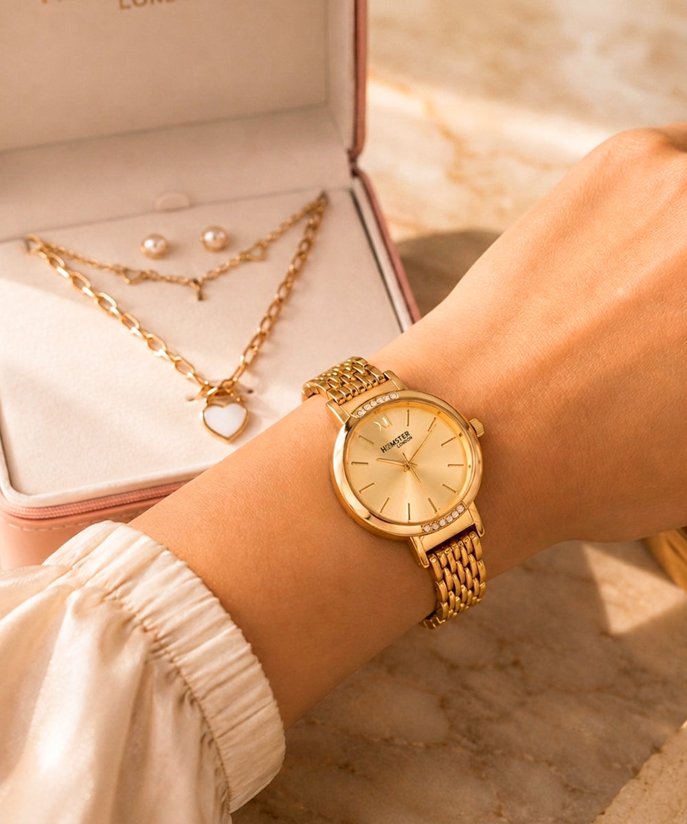 Hamster London Venus Women Gold Watch