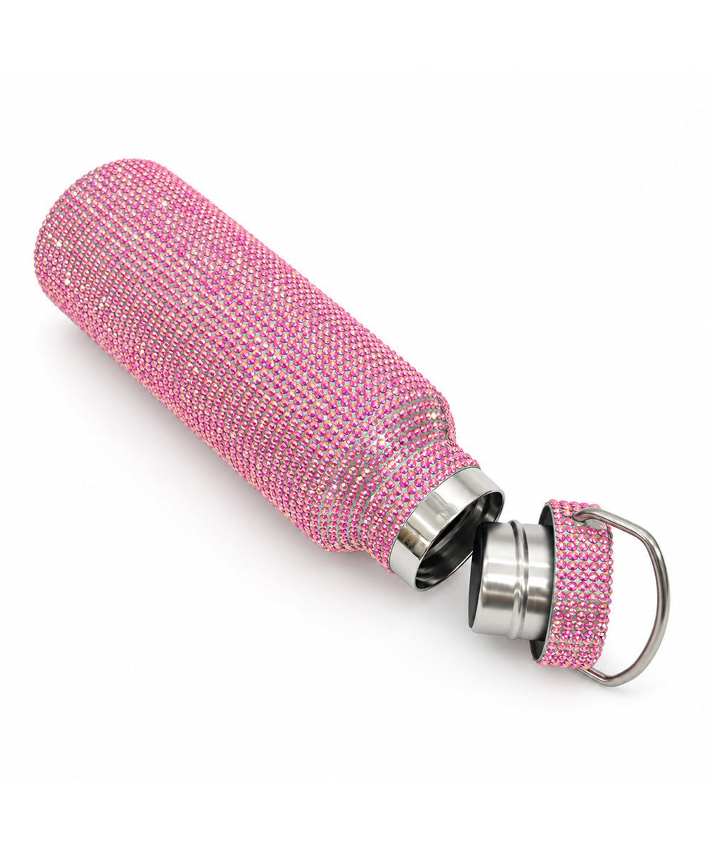 Hamster London Crystal Gem Shiny Duffle Orange & Bottle Hot Pink Set Of 2