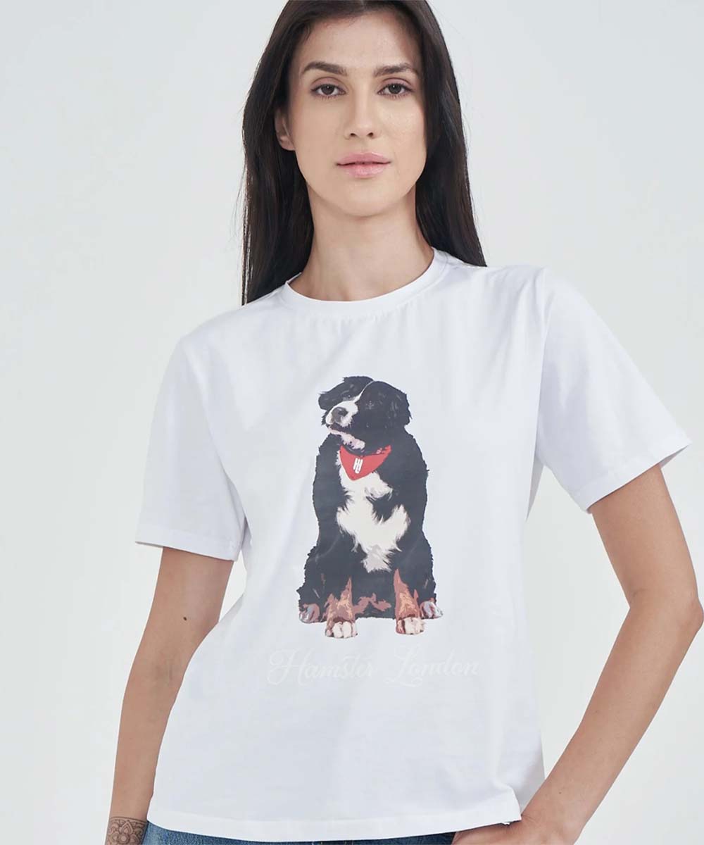 Hamster London Pup H Border Collie T-shirt White