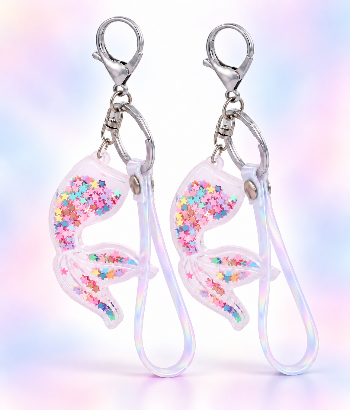 Hamster London Confetti Charm Keychain