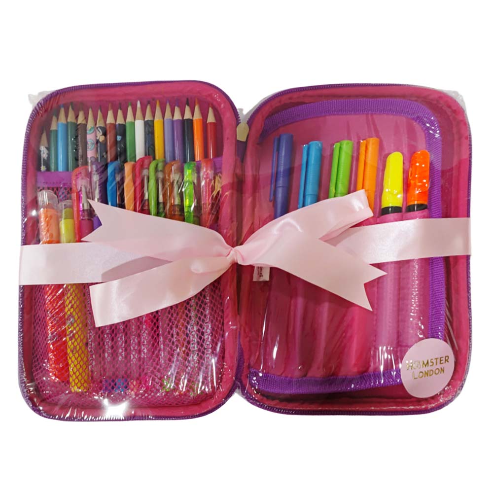 Hamster London Stationery Hardcase Combo – All-in-One Creative Kit Unicorn Pink