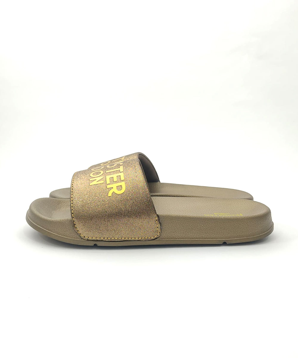 Hamster London Slides Glitter Gold
