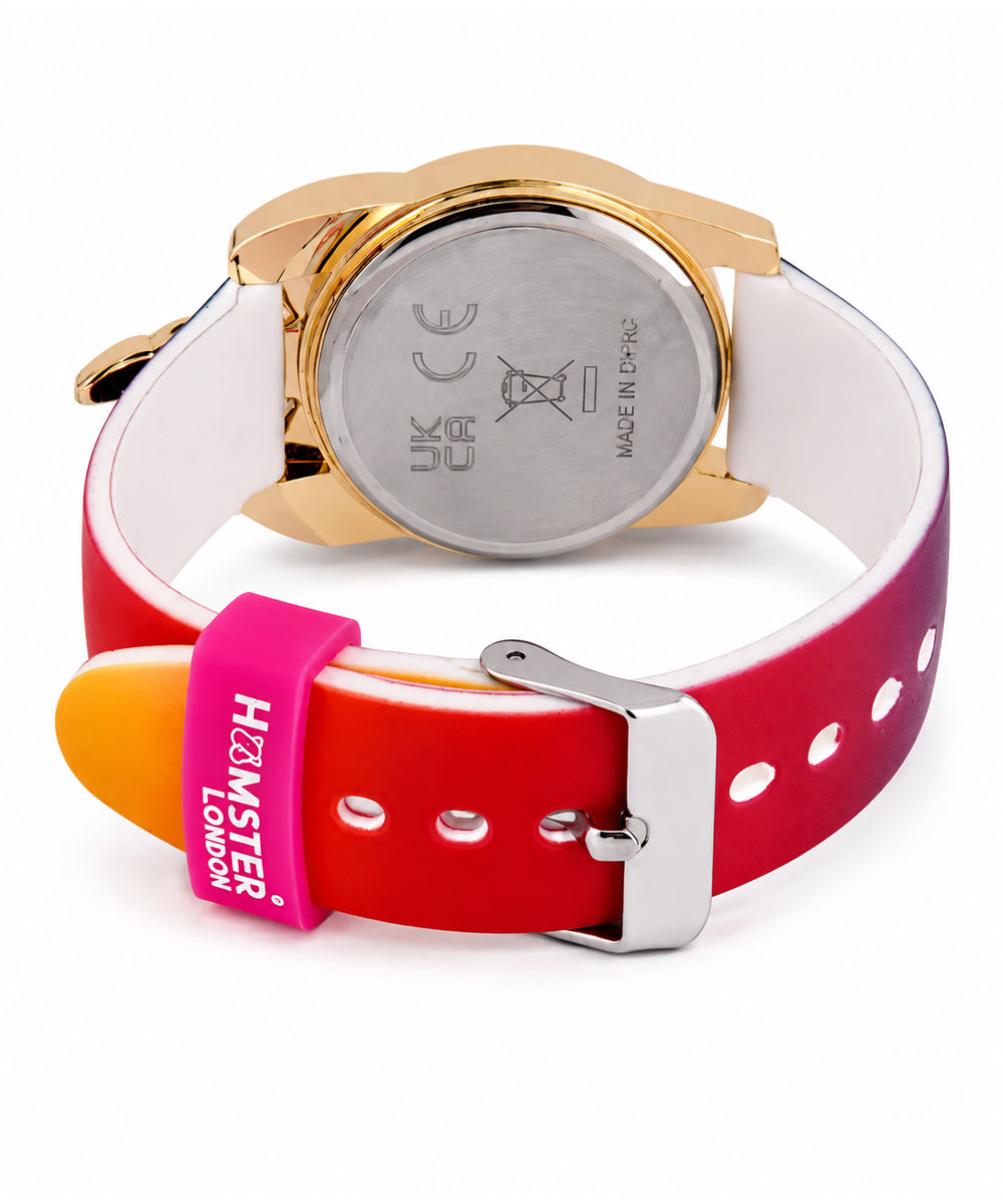 Hamster London Unicorn Princess Metal Flurry Pink Watch