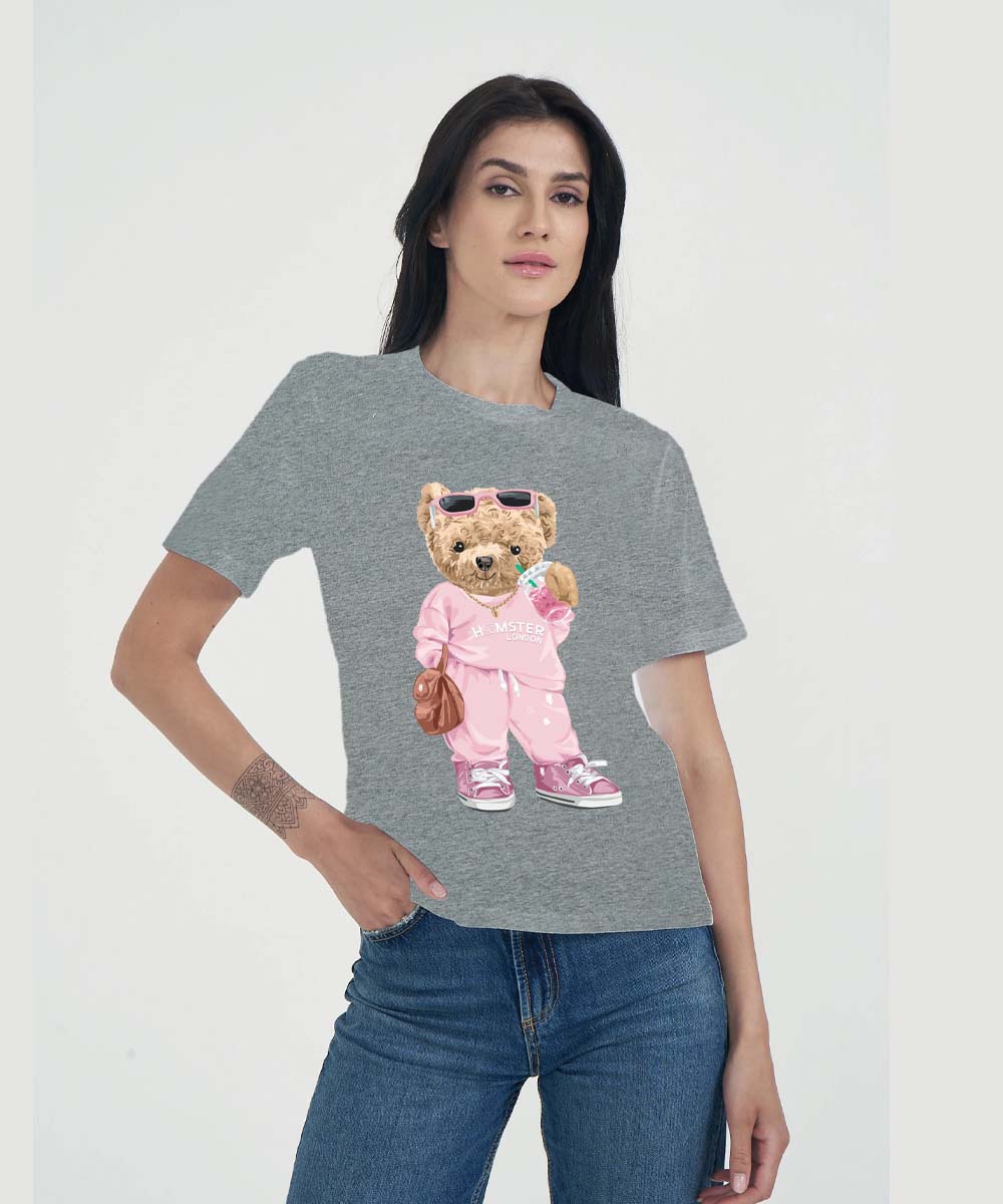 Hamster London Ted H Coffee Run T-Shirt Grey