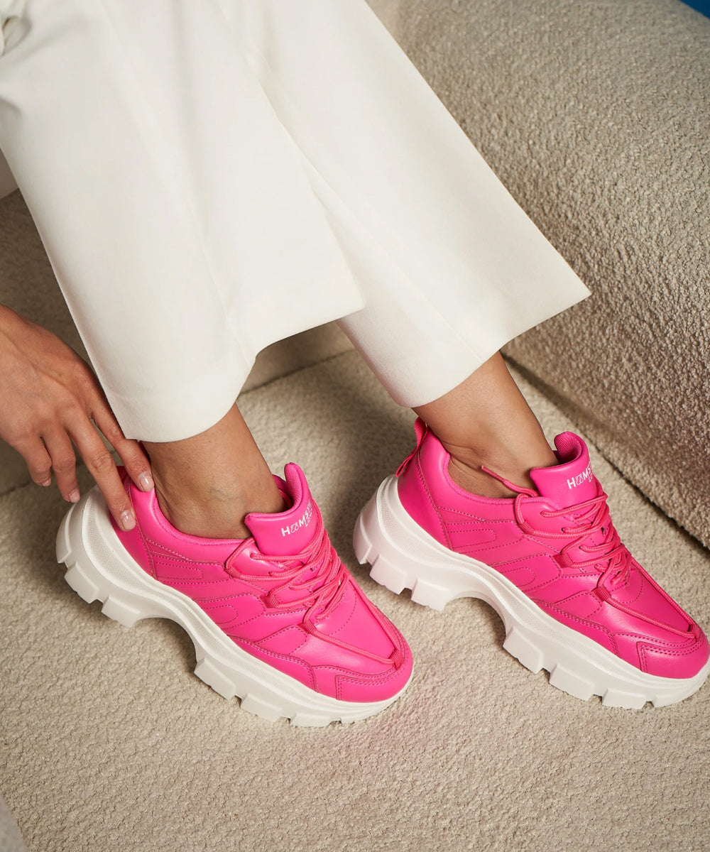 Hamster London Mousehole Hot Pink Party Sneakers