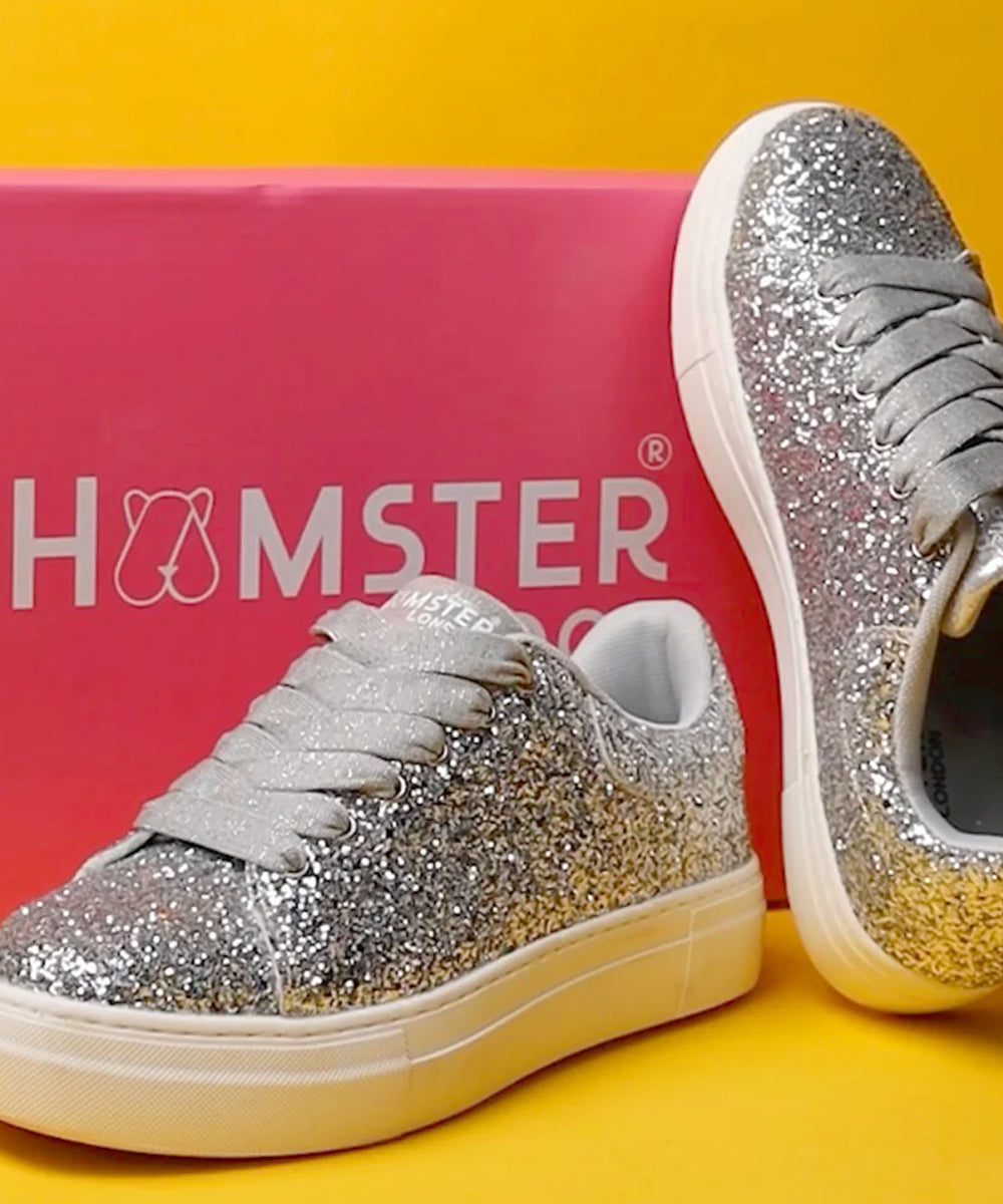 Hamster London Mousehole Silver Party Sneakers