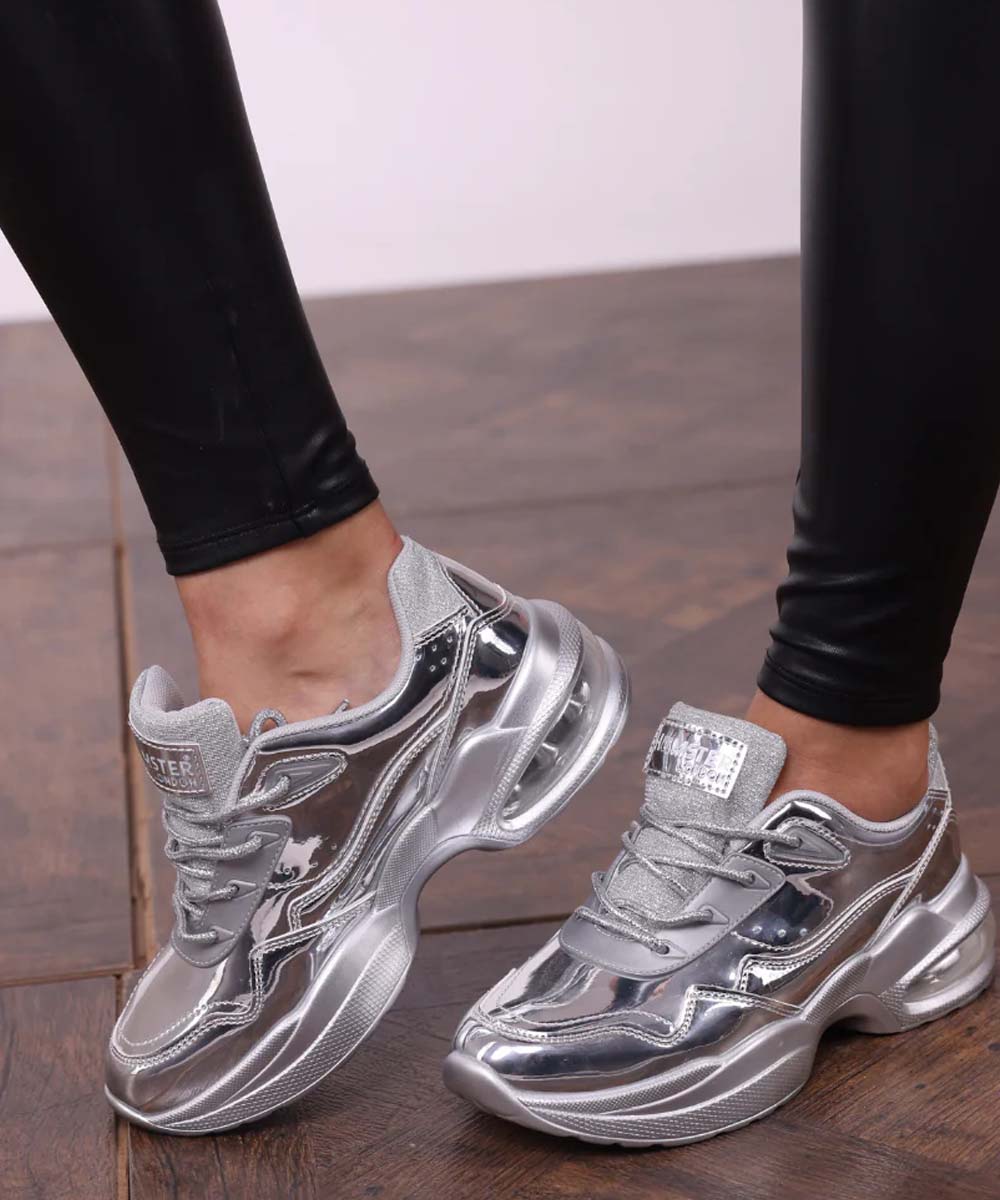 Hamster London Heli Silver Party Sneakers