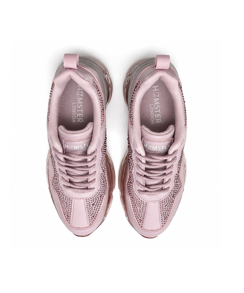 Hamster London Marcella Powder Pink Party Sneakers