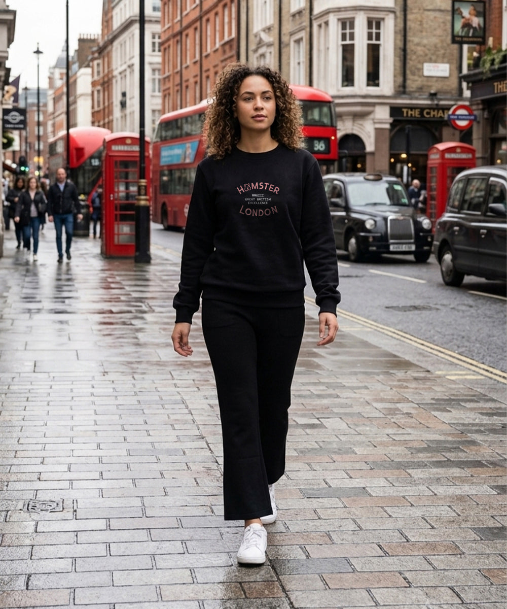 Hamster London Great British Excellence Sweatshirt Co-ord Set Black