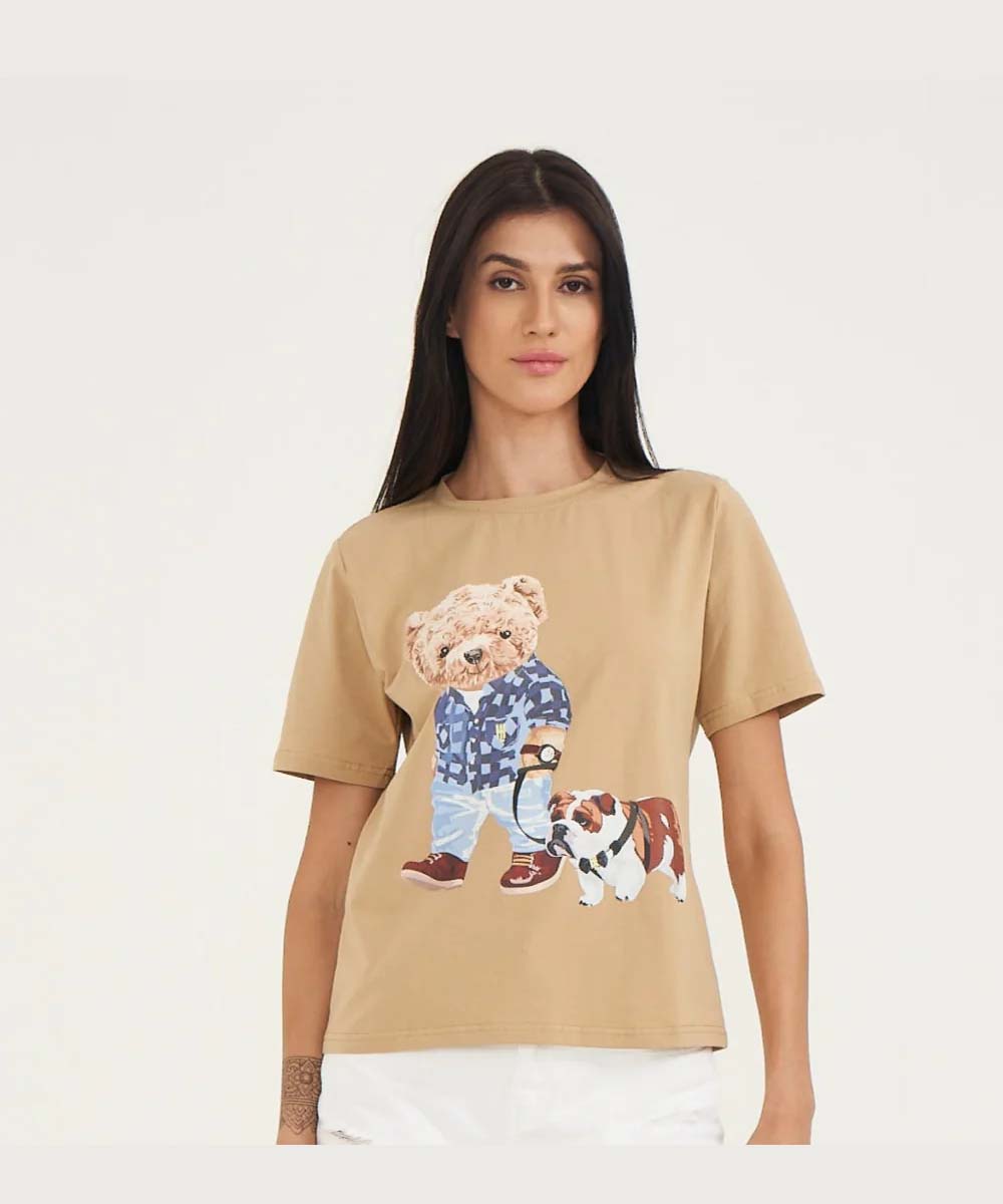 Hamster London Ted H's Best Friend T-Shirt Beige