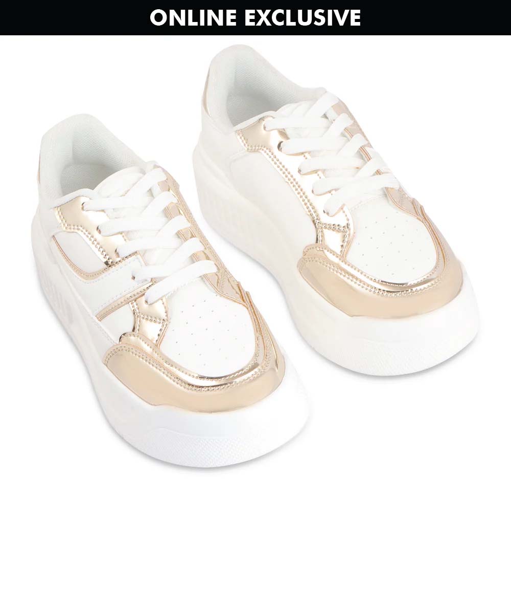 Hamster London Haven Party Gold Sneakers