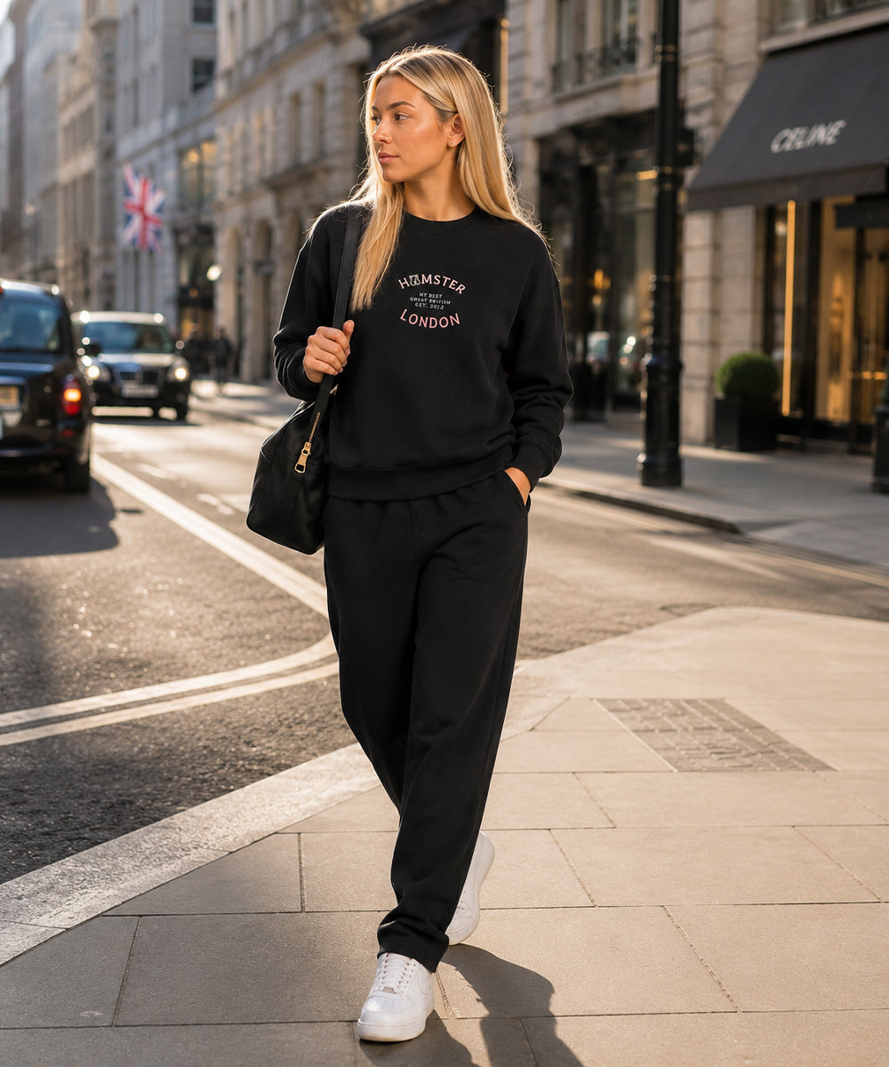 Hamster London Great British Excellence Sweatshirt & Lowers Set Black