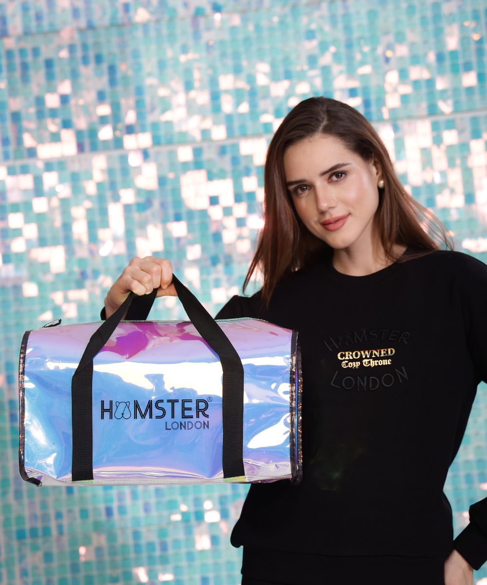 Hamster London Shiny Classic Duffle Bag Black Large