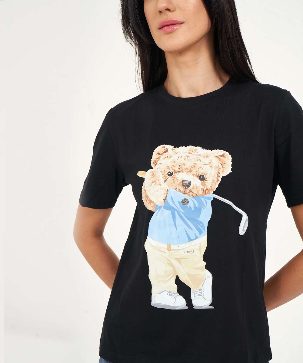 Hamster London Ted H Golden Swing T-shirt Black