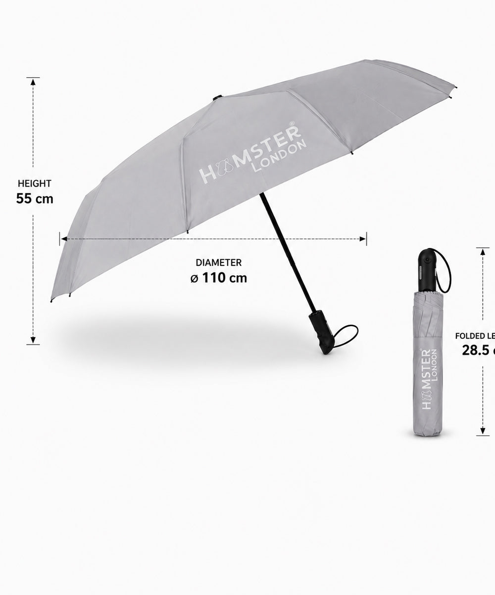 Hamster London Automatic Open & Close Pocket Folding Umbrella (Grey)