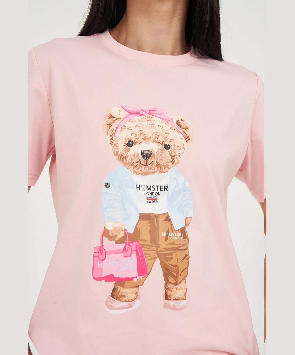Hamster London Ted H Chic T-Shirt Pink