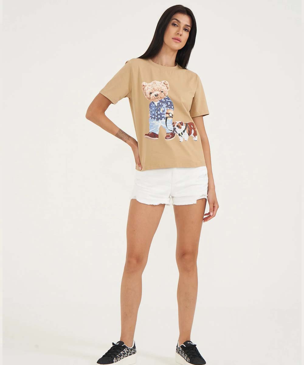 Hamster London Ted H's Best Friend T-Shirt Beige