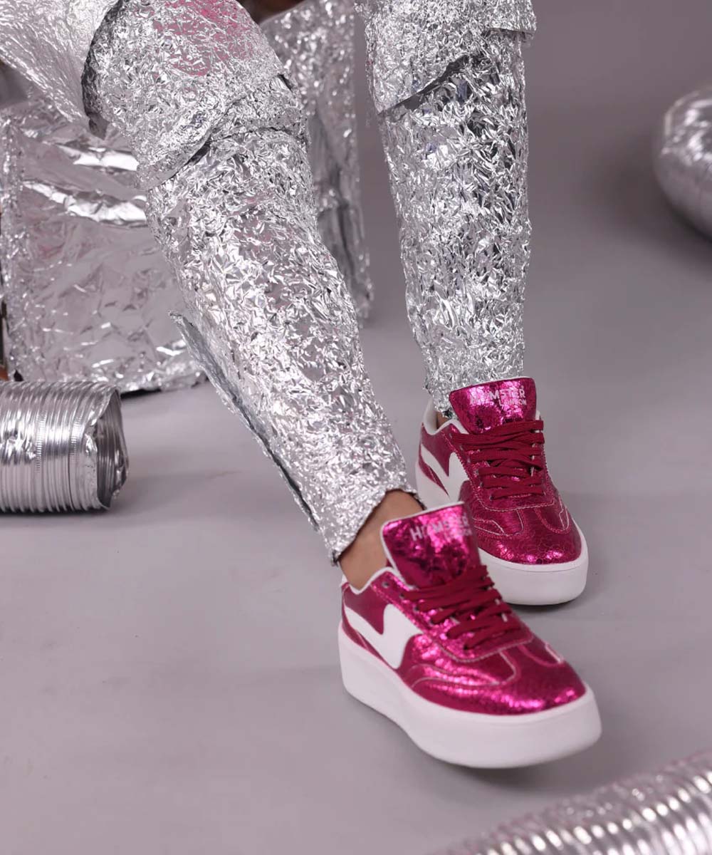 Hamster London Holiday Party Pink Sneakers