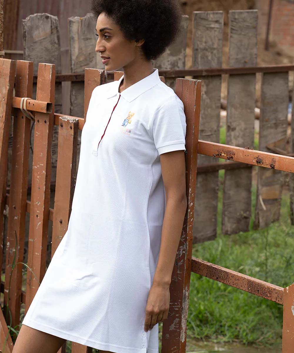 Hamster London Ted H Claira Shirt Dress White