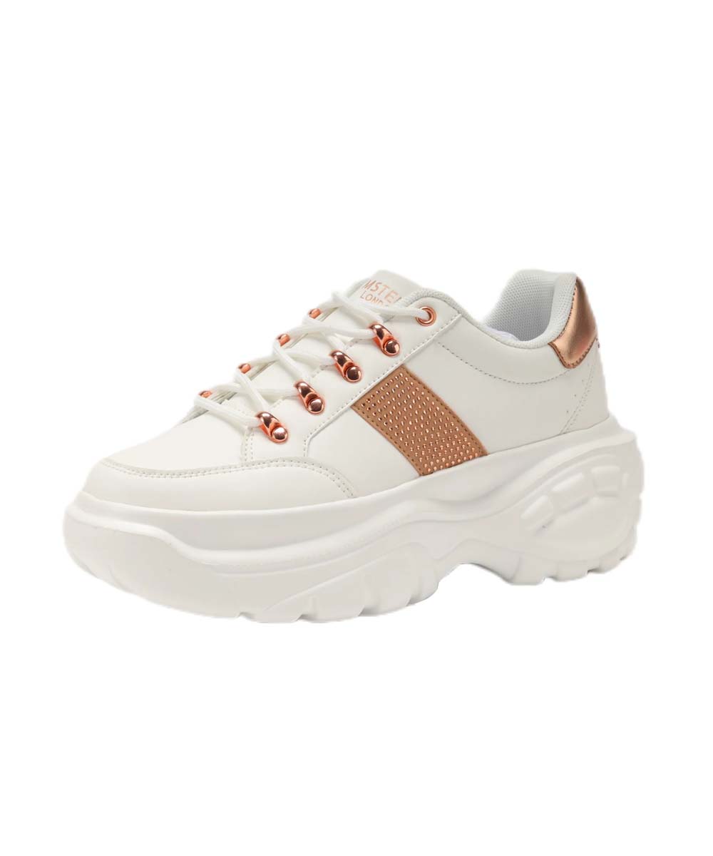 Hamster London Heli Gold Stripe Party Sneakers