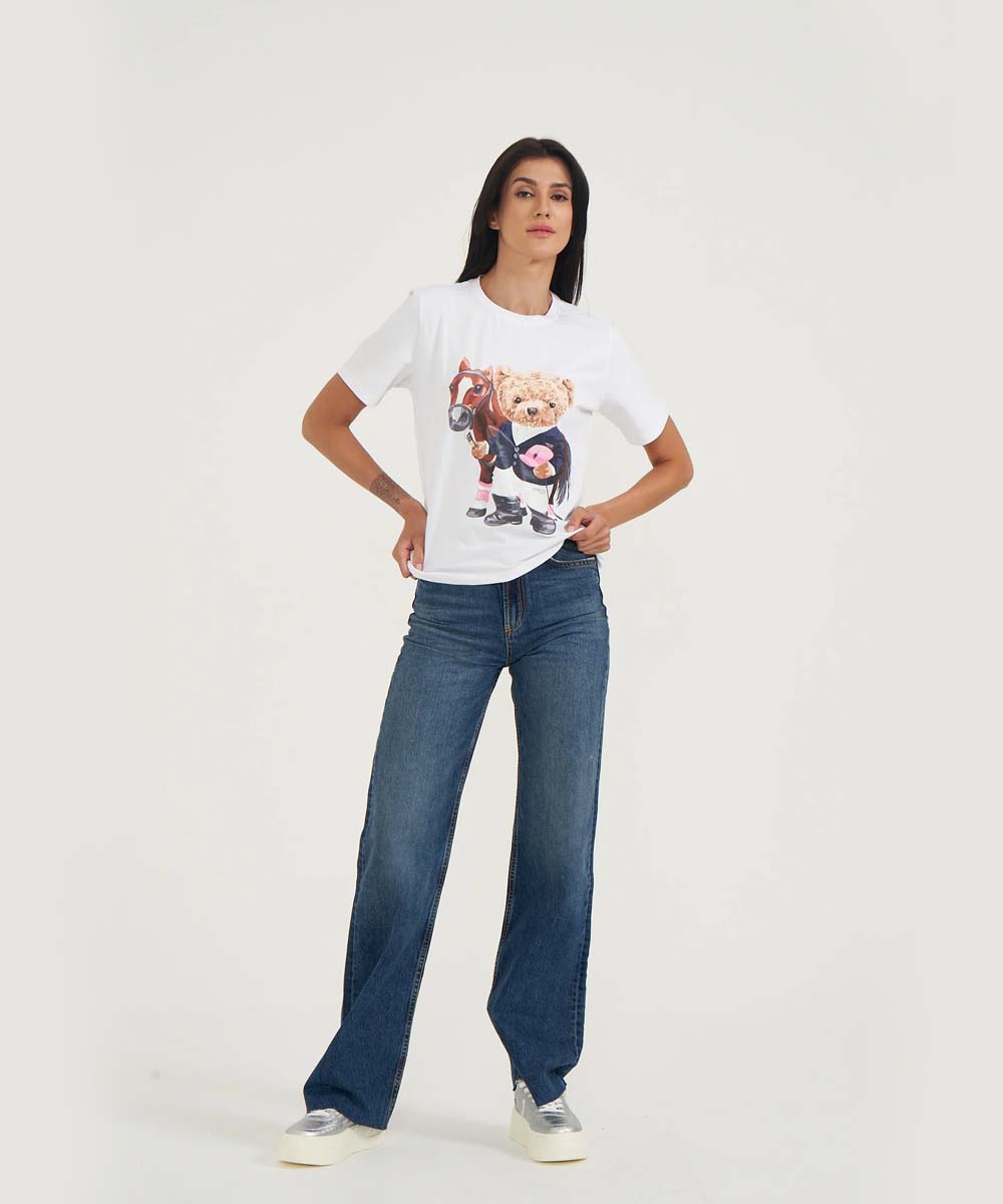 Hamster London Ted H Equestrian T-Shirt White