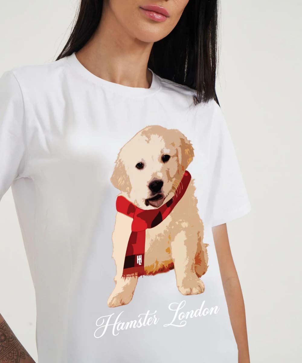Hamster London Pup H Labrador T-shirt White & Lower Set