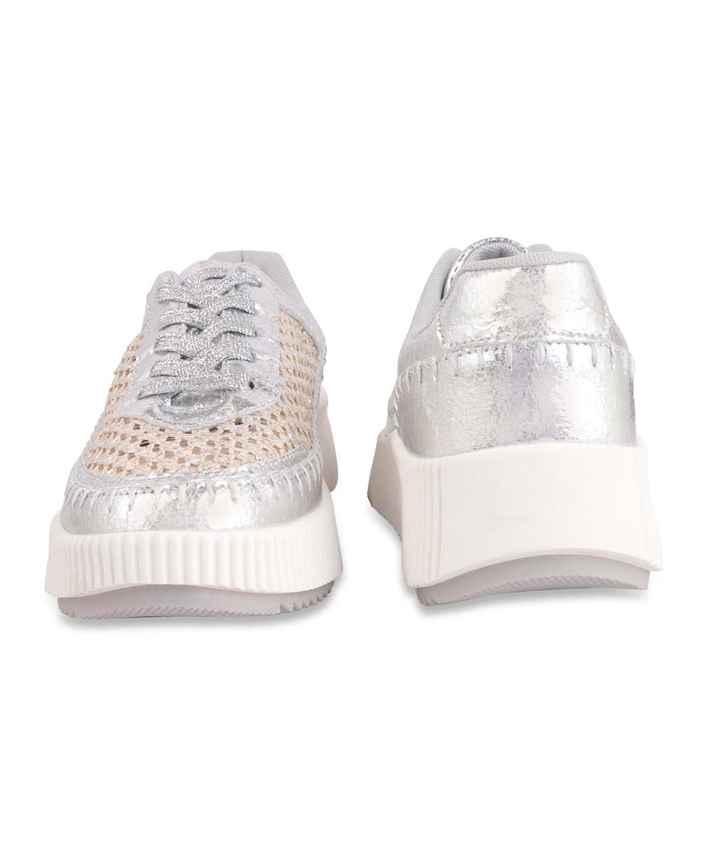 Hamster London Marcella Mesh Silver Party Sneakers